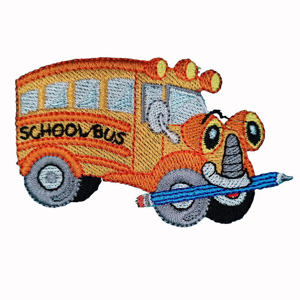 Personalizovateľný vyšívaný motív detský uterák, výšivka AUTOBUS
